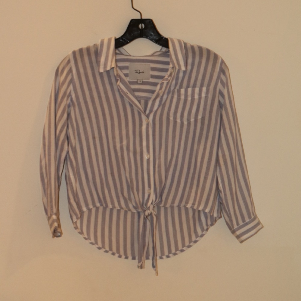 Rails Girls Button Down blue and striped shirt